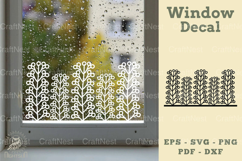 Floral Window Decal Clipart Bundle - CraftNest - Digital Crafting and Art