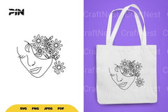Floral Women SVG Bundle Clipart - CraftNest - Digital Crafting and Art
