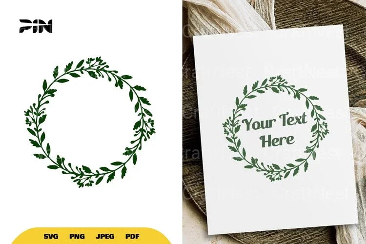 Floral Wreath SVG Bundle - CraftNest - Digital Crafting and Art