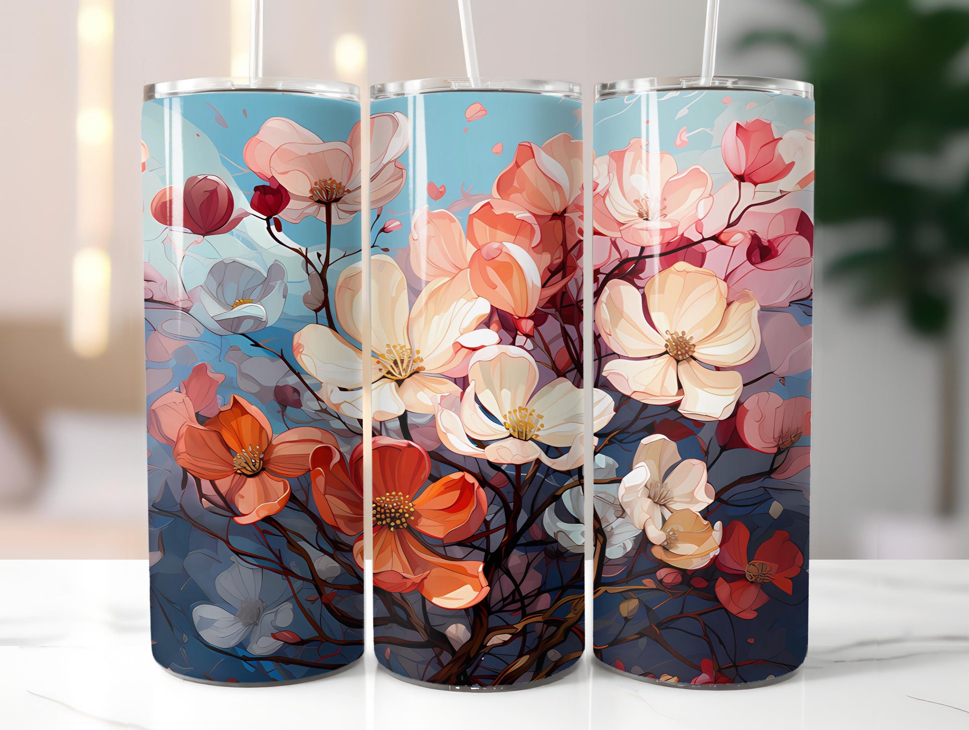 Floral Spring 5 Tumbler Wrap - CraftNest