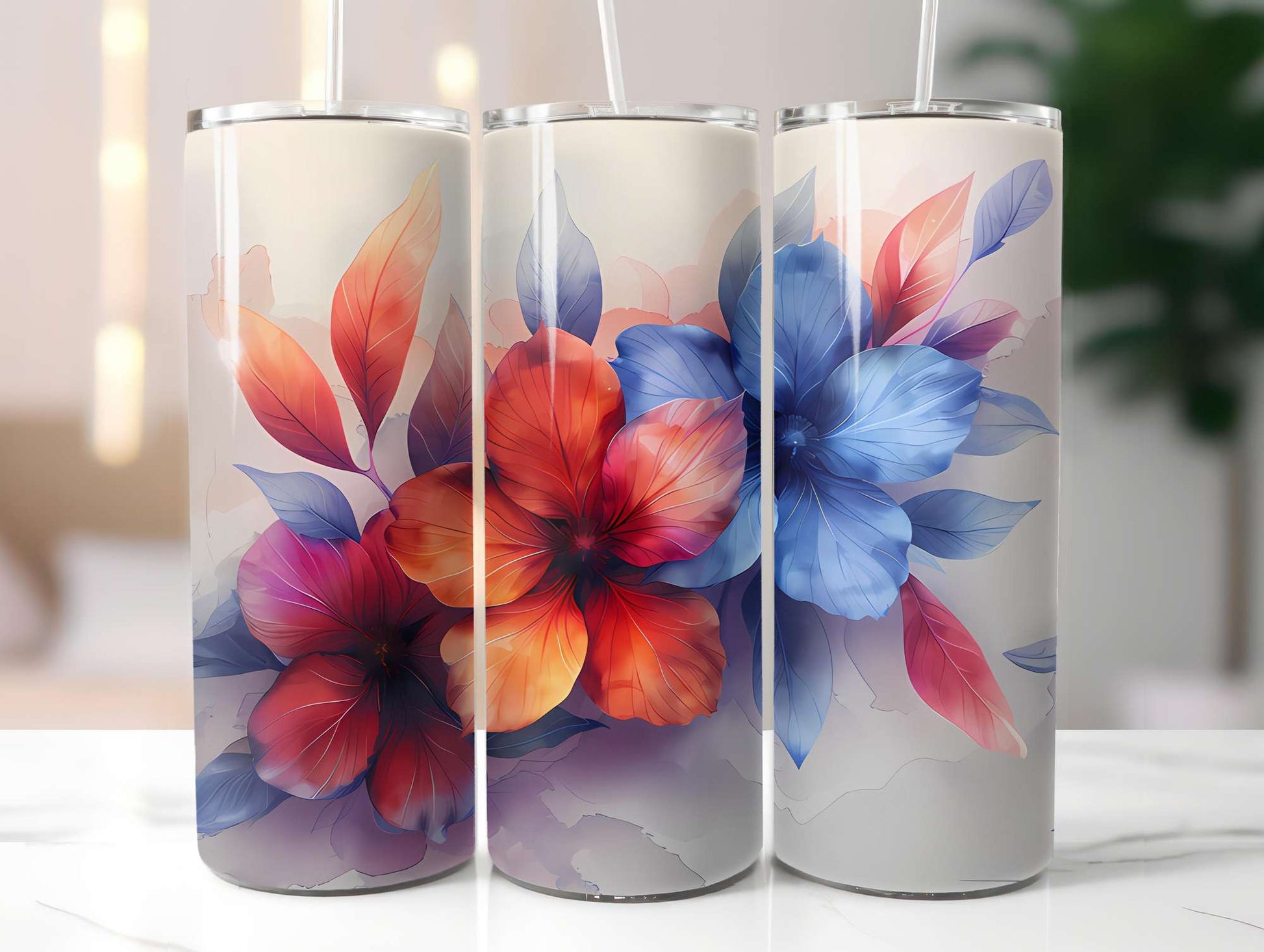 Floral Summer 2 Tumbler Wrap - CraftNest - Digital Crafting and Art
