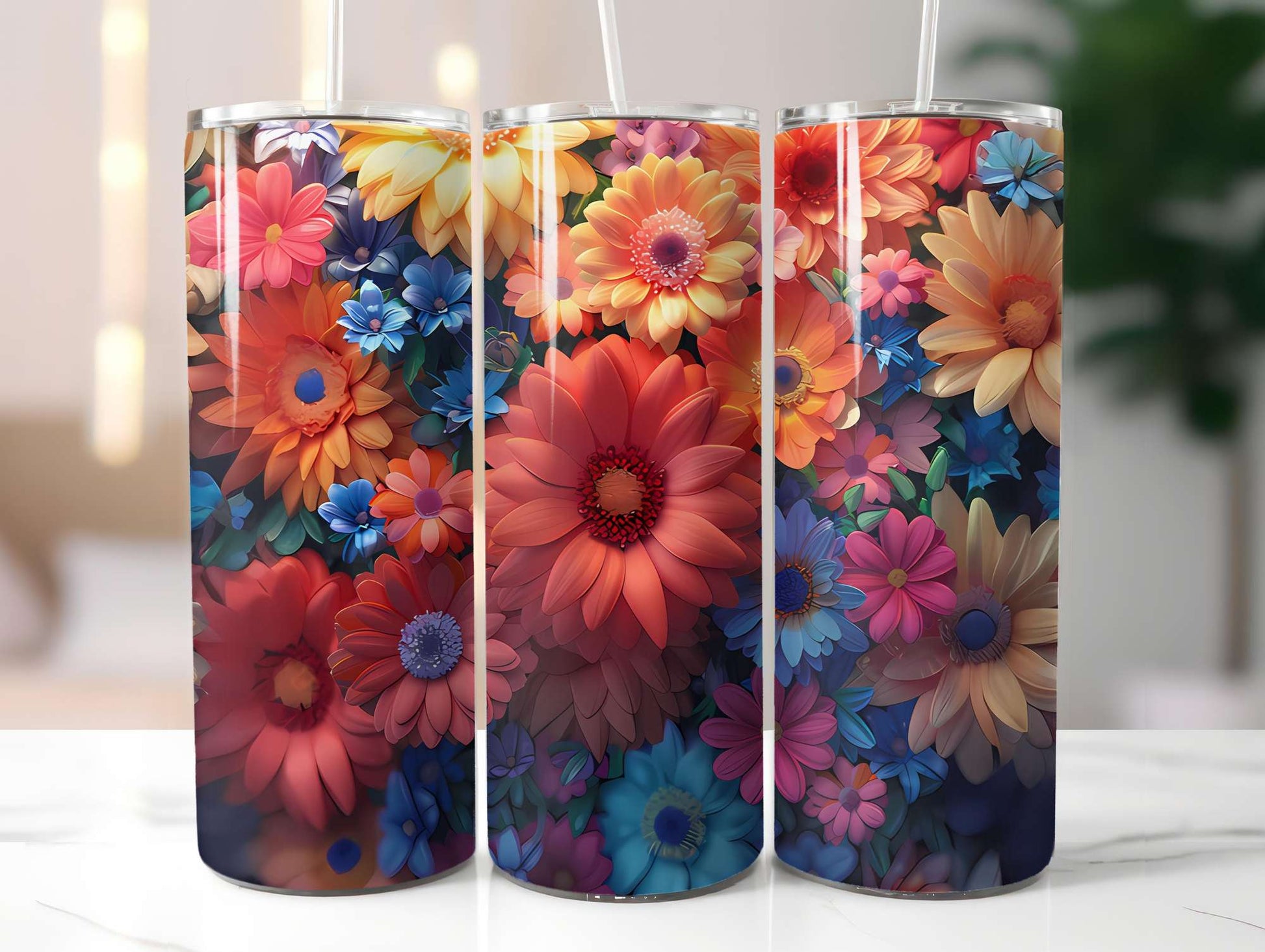 Floral Summer 2 Tumbler Wrap - CraftNest - Digital Crafting and Art