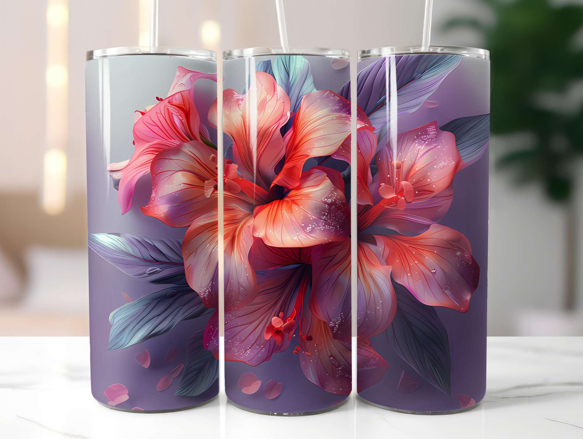 Floral Summer 2 Tumbler Wrap - CraftNest - Digital Crafting and Art