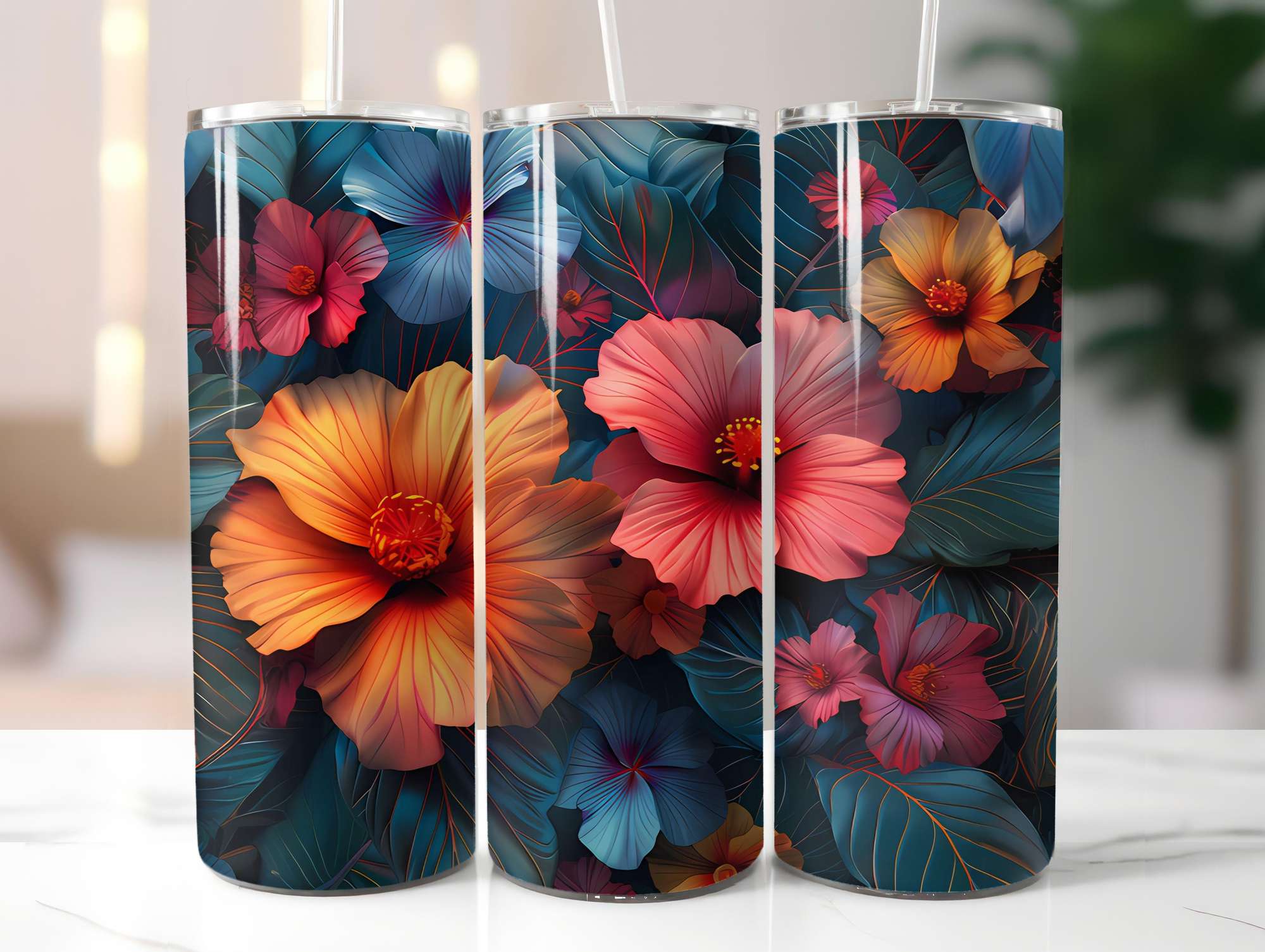 Floral Summer 2 Tumbler Wrap - CraftNest - Digital Crafting and Art