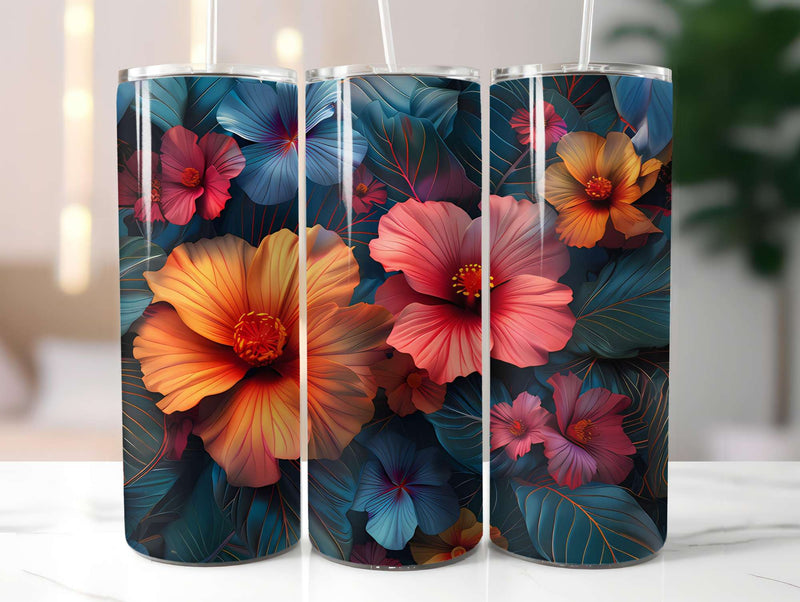 Floral Summer 2 Tumbler Wrap - CraftNest - Digital Crafting and Art