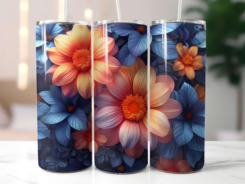 Floral Summer 2 Tumbler Wrap - CraftNest - Digital Crafting and Art