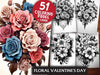 Floral Valentines Day Coloring Books