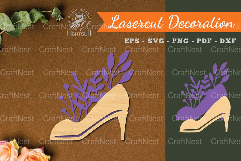Floral Laser Cut Footwear Decoration Clipart Bundle - CraftNest - Digital Crafting and Art
