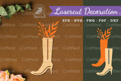 Floral Footwear Laser Cut Decoration Clipart Bundle - CraftNest - Digital Crafting and Art