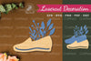 Floral Footwear Laser Cut Decoration Clipart Bundle