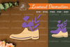 Floral Footwear Laser Cut Decoration Clipart Bundle