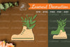 Floral Footwear Laser Cut Decoration Clipart Bundle
