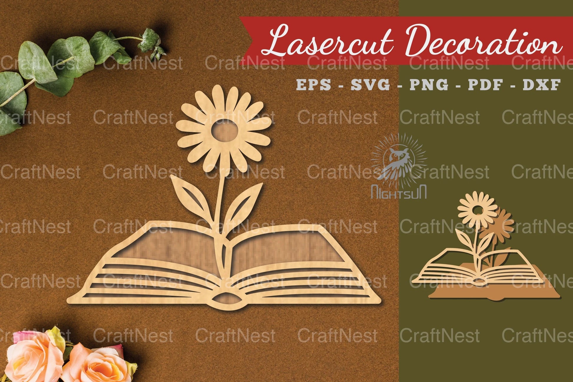 Flower Book Laser Cut Decoration Clipart Bundle - CraftNest - Digital Crafting and Art