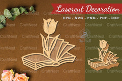 Flower Book Laser Cut Decoration Clipart Bundle - CraftNest - Digital Crafting and Art