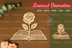 Flower Book Laser Cut Decoration Bundle - CraftNest - Digital Crafting and Art