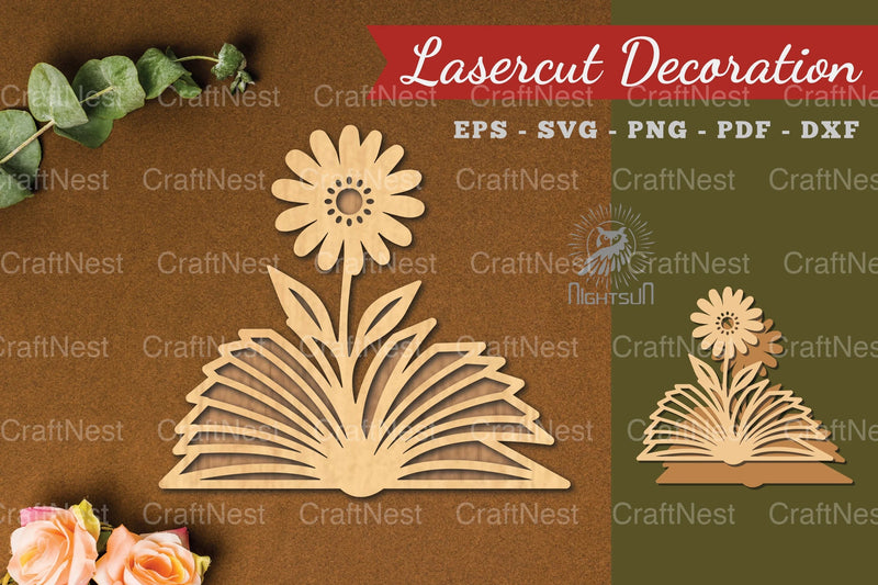 Flower Book Laser Cut Decoration Bundle - CraftNest - Digital Crafting and Art