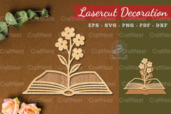 Flower Book Laser Cut Decoration Bundle - CraftNest - Digital Crafting and Art