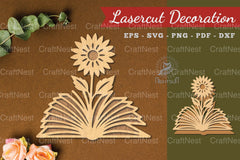 Flower Book Laser Cut Decoration Bundle - CraftNest - Digital Crafting and Art