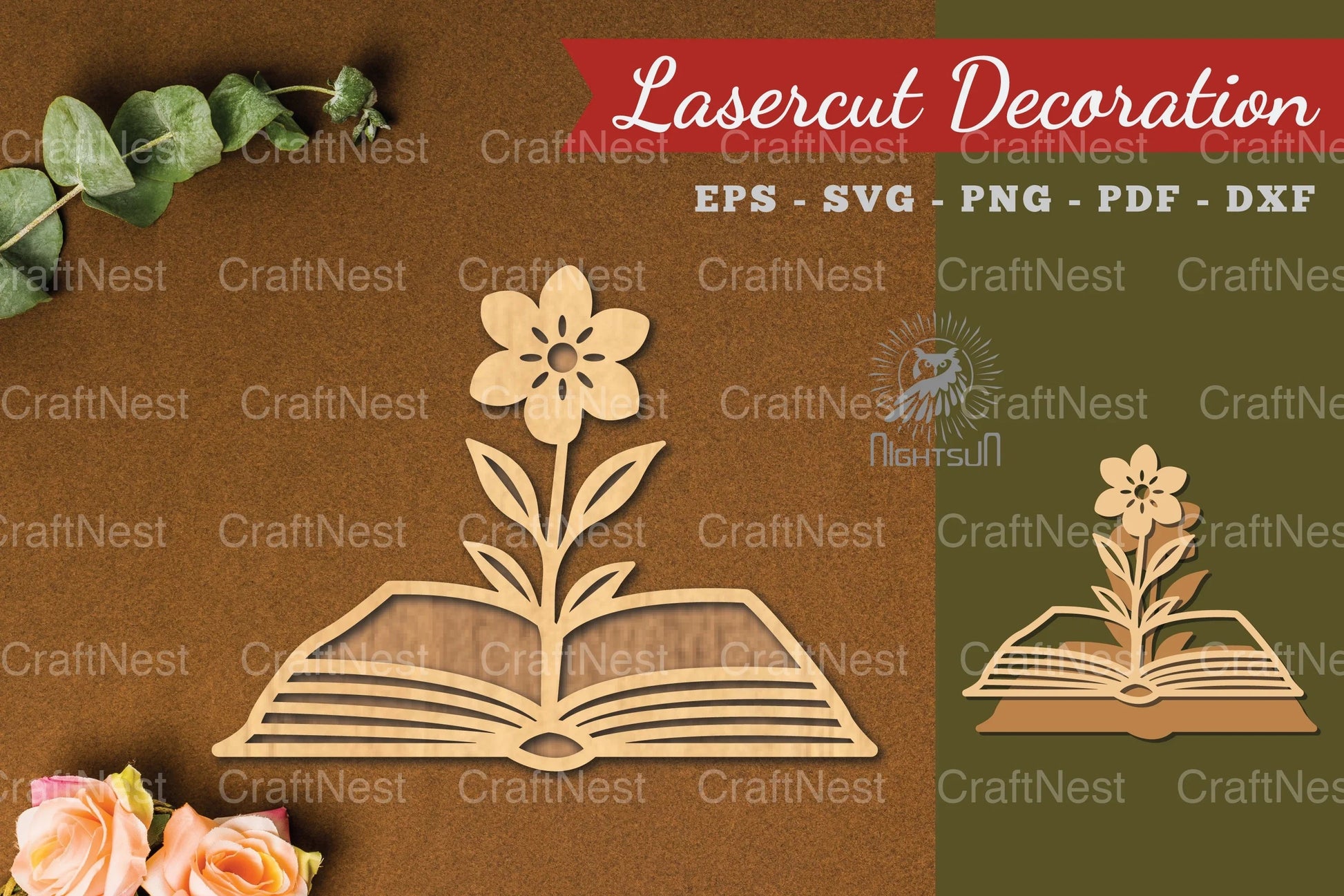 Flower Book Laser Cut Decoration Clipart Bundle - CraftNest - Digital Crafting and Art