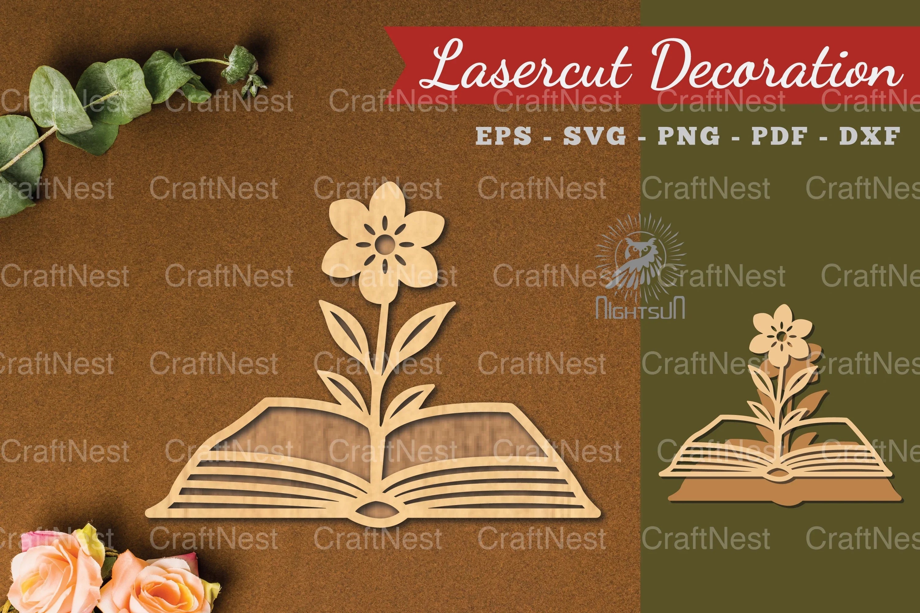 Flower Book Laser Cut Decoration Clipart Bundle - CraftNest - Digital Crafting and Art