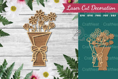 Flower Bouquet Laser Cut Decoration Clipart Bundle - CraftNest - Digital Crafting and Art