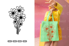 Flower Bouquet SVG Bundle - CraftNest - Digital Crafting and Art