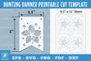 Flower Bunting Banner Printable Template Clipart Bundle