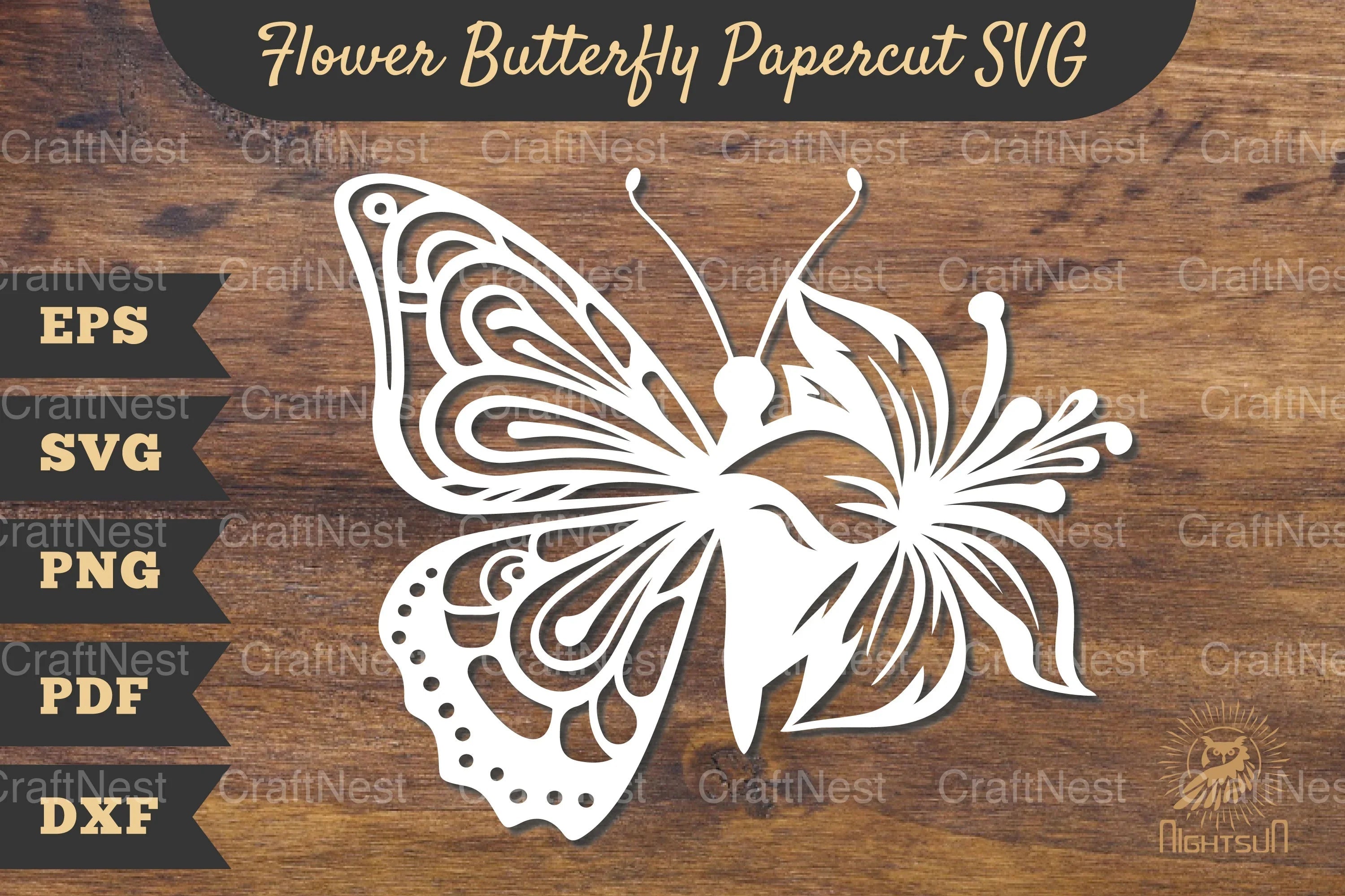 Flower Butterfly Papercut SVG Bundle - CraftNest - Digital Crafting and Art