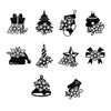 Flower Christmas Element Silhouette Clipart Bundle