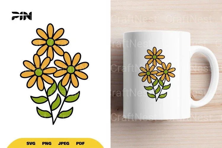 Flower Doodle SVG Bundle - CraftNest - Digital Crafting and Art