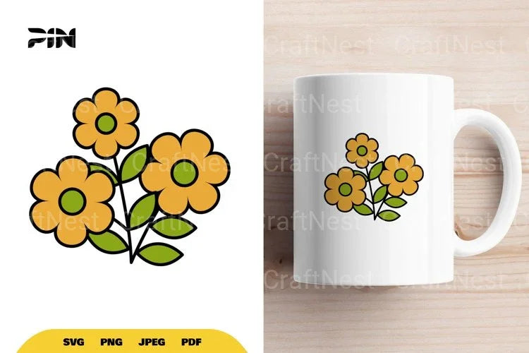 Flower Doodle SVG Bundle - CraftNest - Digital Crafting and Art
