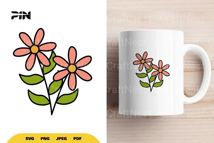 Flower Doodle SVG Bundle - CraftNest - Digital Crafting and Art