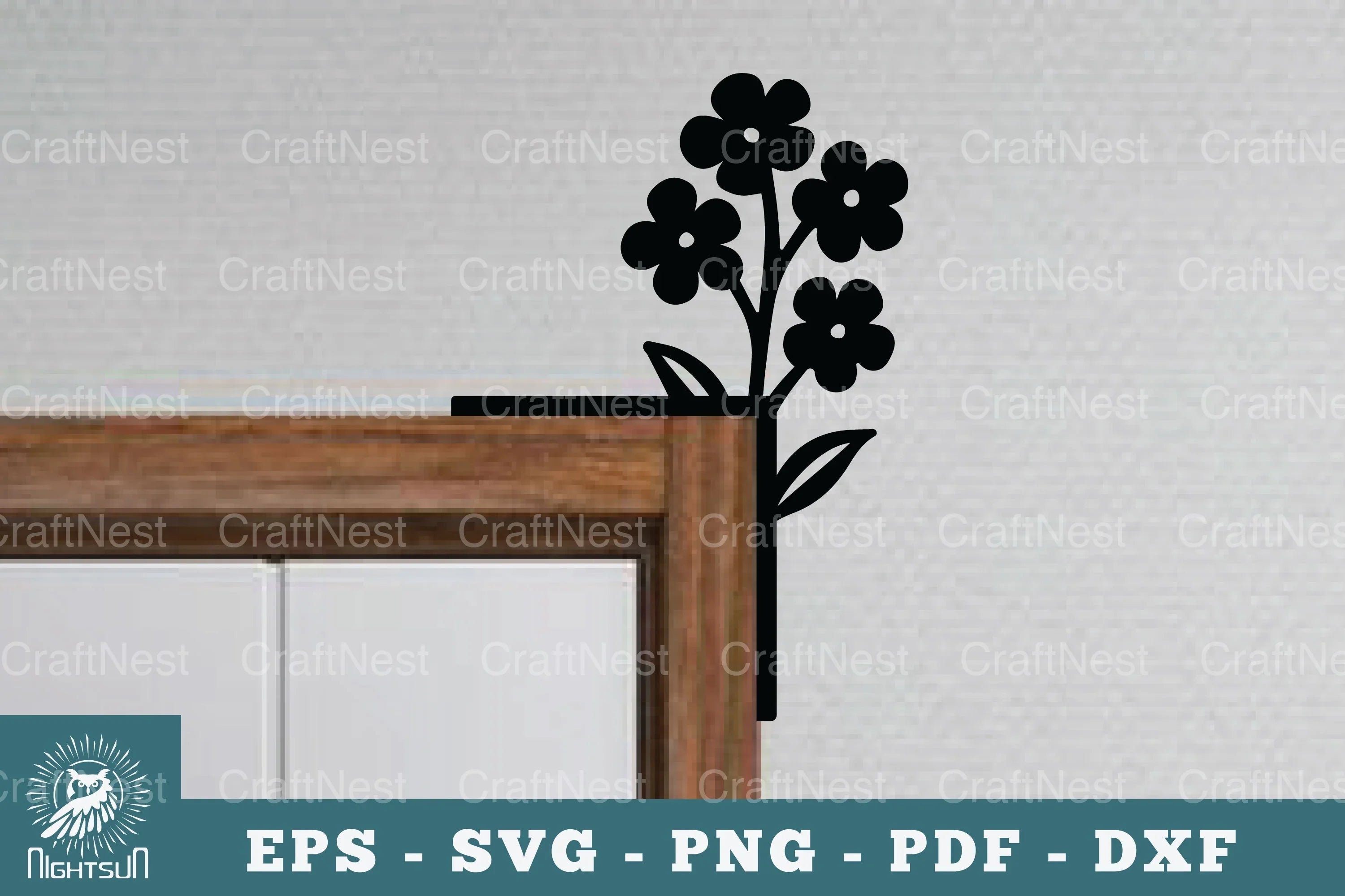 Flower Door Corner Lasercut SVG Bundle - CraftNest - Digital Crafting and Art