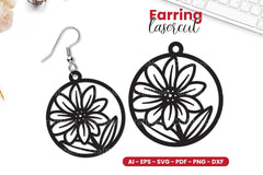 Flower Earring Lasercut SVG Bundle - CraftNest - Digital Crafting and Art