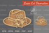 Flower Hat Laser Cut Decoration Clipart Bundle