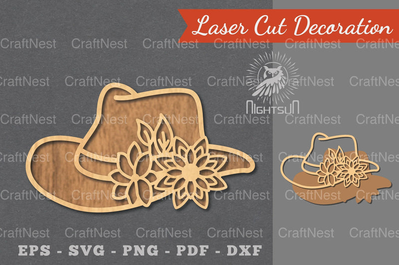 Flower Hat Laser Cut Decoration Clipart Bundle - CraftNest - Digital Crafting and Art