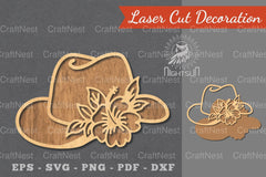 Flower Hat Laser Cut Decoration Clipart Bundle - CraftNest - Digital Crafting and Art