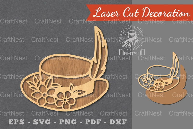 Flower Hat Laser Cut Decoration Clipart Bundle - CraftNest - Digital Crafting and Art