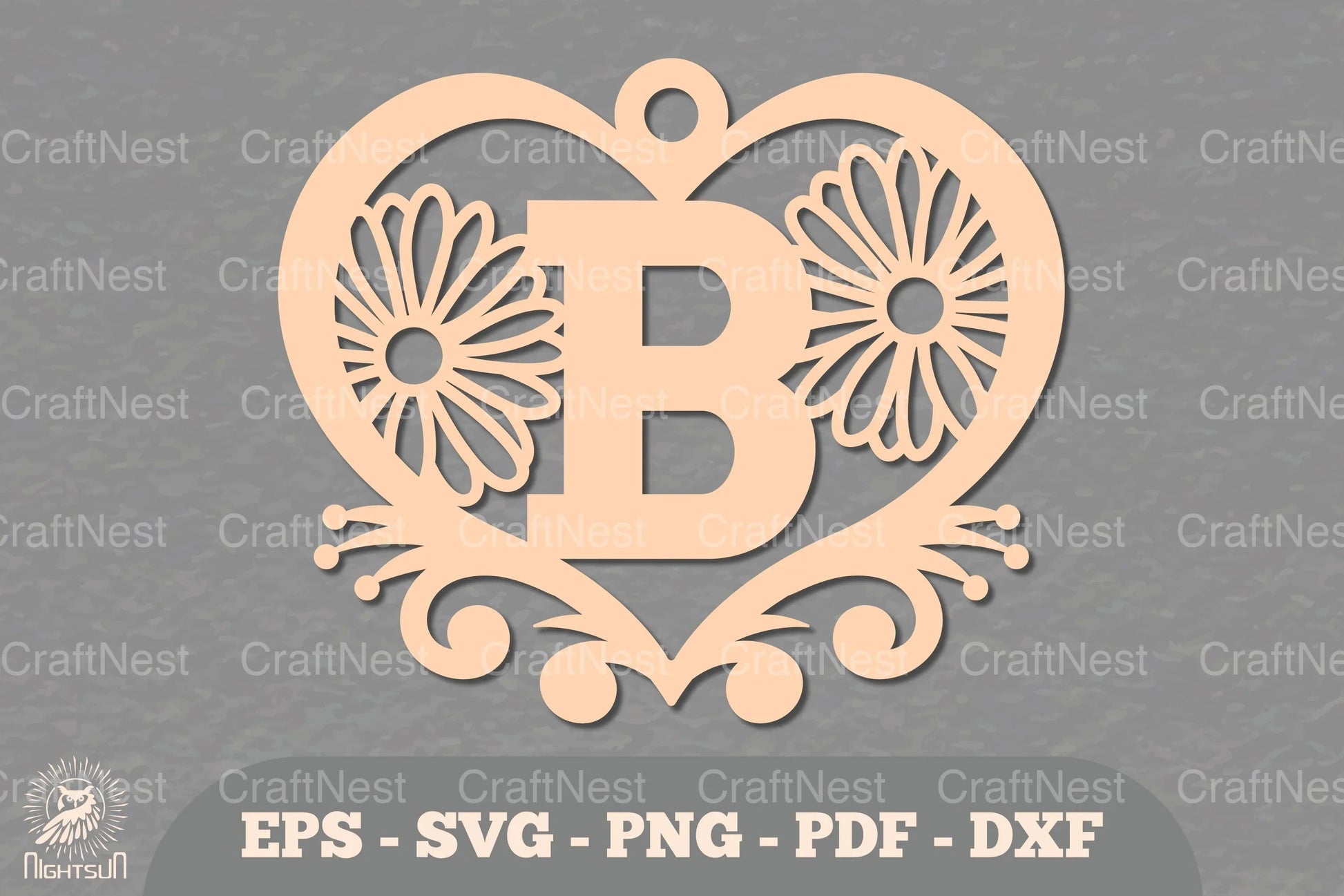 Floral Heart Alphabet Ornament Letter B Clipart Bundle - CraftNest - Digital Crafting and Art