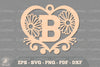 Floral Heart Alphabet Ornament Letter B Clipart Bundle