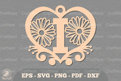 Flower Heart Alphabet Ornament - Letter I Clipart Bundle - CraftNest - Digital Crafting and Art