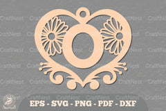 Flower Heart Alphabet Ornament Letter O Clipart Bundle - CraftNest - Digital Crafting and Art