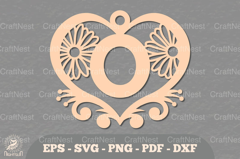 Flower Heart Alphabet Ornament Letter O Clipart Bundle - CraftNest - Digital Crafting and Art