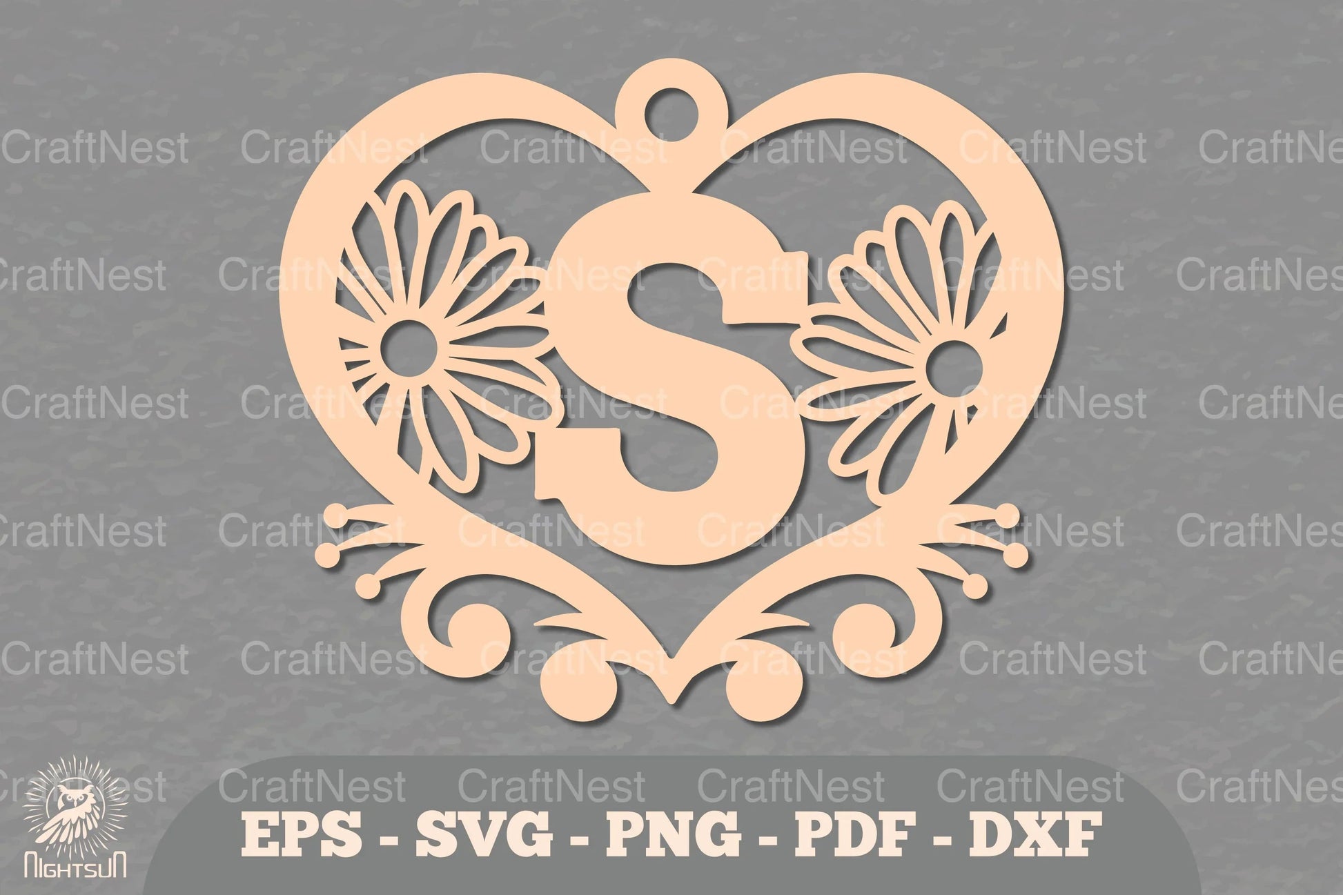Flower Heart Alphabet Ornament - Letter S Clipart Bundle - CraftNest - Digital Crafting and Art