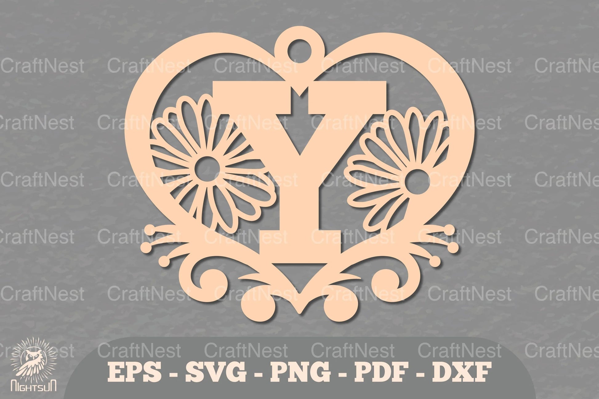 Floral Heart Alphabet Ornament Letter Y Clipart Bundle - CraftNest - Digital Crafting and Art