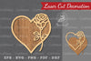Flower Heart Laser Cut Decoration Clipart Bundle