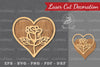 Flower Heart Laser Cut Decoration Clipart Bundle