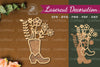 Flower in Boots Laser Cut Decoration Clipart Bundle