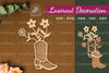 Flower in Boots Laser Cut Decoration Clipart Bundle