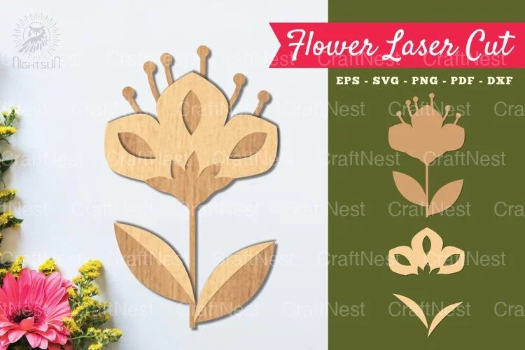 Flower Laser Cut Decoration SVG Bundle - CraftNest - Digital Crafting and Art